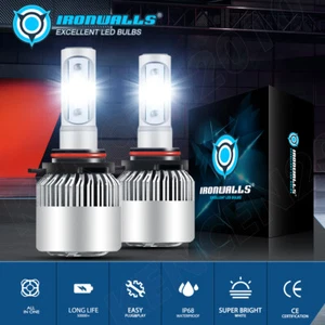 HIR2 9012 LED Headlight Bulb High Low Beam 1200000LM Super Bright 6000K White 2x - Picture 1 of 12
