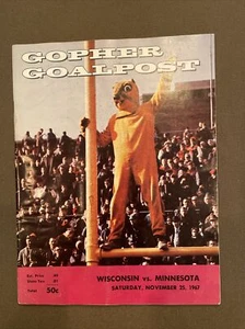 1967 MN Gophers v Wisconsin Football Program Goalpost -11/25/67 - Fair Cond - Picture 1 of 12