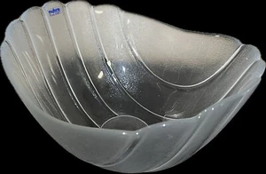 Nybro Brand Sweden Crystal Art Glass Bowl Boat - Picture 1 of 7