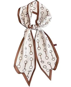 59” Long Silk Head Scarf Women's Fashion Square Neck Satin Scarfs for Bag Hai... - Picture 1 of 6