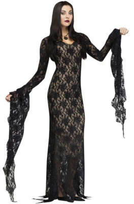 Miss Darkness Gothic Elvira Outfit Women Adult Costume - Image 1 of 2