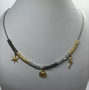 COLLANA ARGENTO DONNA DODO STYLE SUMMER CHARMS STELLA CONCHIGLIA IPPOCAMPO CM 45 - Imagen 1 de 7
