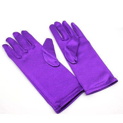 短缎面歌剧手套正式手腕手套茶会圣诞跳舞手套 — 第 1/4 张图片