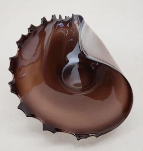 Vintage Muschel mundgeblasene KUNST Glas Schale SCHÜSSEL Murano ITALIENISCH Herzstück MID Century - Bild 1 von 7
