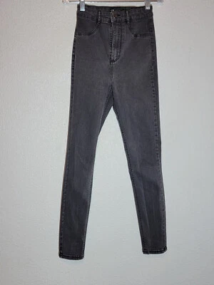 Zara Jeans Mujer Talla 2 Jegging Elástico Alto Tiro Gris Carbón Foto 1 de 4