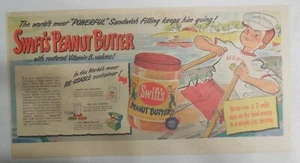 Swift's Peanut Butter Ad: Most "Powerful" Sandwich ! 1940's 7.5 x 15 inches - Picture 1 of 5