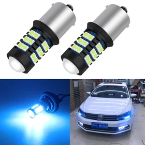2Pcs Ice Blue LED Bulbs for 11-16 MK6 Volkswagen Jetta Daytime Running DRL Light - Picture 1 of 10