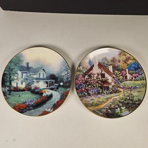 2 De colección. Platos de porcelana Home Sweet Home & A Cozy Glen Franklin Mint Knowles - Imagen 1 de 7