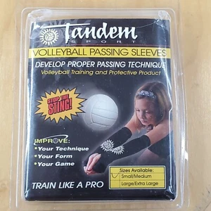 🏐 Tandem Sport Volleyball Passing Sleeves Black Small/Medium | NEW AND UNUSED - Foto 1 di 6