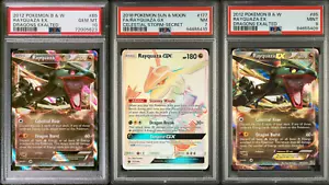 2012 Pokemon Black & White Rayquaza EX Dragons Exalted #85/124 GEM PSA 10 + Rays - Picture 1 of 5