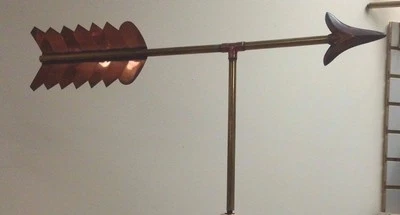 36'' COPPER Weathervane ARROW,Universally Fits STANDARD 3/8'' OR TOP ROD - Image 1 of 2