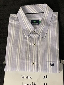 Ferrioni Collection Blau Weiß Kurzarm Hemd mit Knöpfen L - Bild 1 von 12