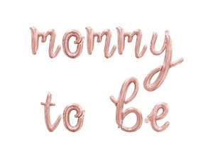 MOMMY TO BE Cursive Letter Balloon Banner - Baby Shower Party Supply Decorations - Picture 1 of 20