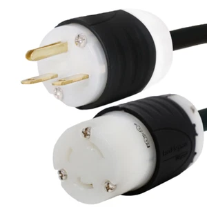 NEMA 6-15P auf L6-30R Netzkabel - 1 Fuß, 20 A/250 V 12 AWG - Eisenbox # IBX-1402 - Bild 1 von 1