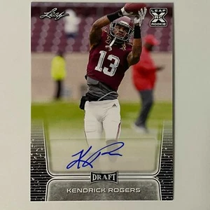 2020 Leaf Draft KENDRICK ROGERS #BA-KR1 Texas A&M Aggies Rookie RC Auto Card - Picture 1 of 1