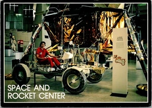 VTG Postcard Vintage Lunar Rover & LEM Space & Rocket Center Huntsville Alabama - Picture 1 of 2