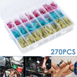 270Pcs Heat Shrink Wire Connectors Waterproof Electrical Wire Terminals CoUNt - Picture 1 of 12