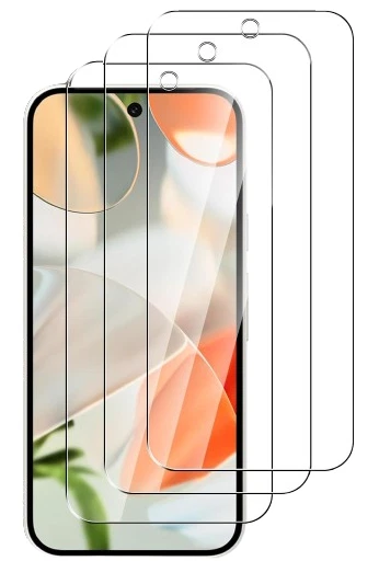 CRACKSIN 3x Panzer Schutzglas Google Pixel 9 Displayschutz Echt Hartglas 9H