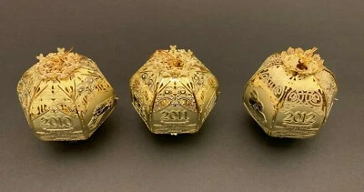 Conjunto de enfeites de férias de bronze corte Settlers of Catan madeira tijolo e ovelha NOVO - Imagem 1 de 4