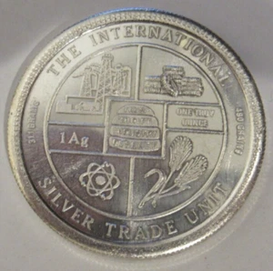 Deseret Industry 1974 1 Troy OZ Ronda de plata .999 - mormón SUD - Imagen 1 de 2