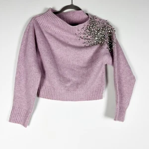 Maglione maglia Hellessy Bruno Crystal Jewel diamante impreziosito spalle scoperte S - Foto 1 di 4