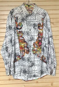 Camisa Robert Graham Única L/S Arte Pop Paisley Bordada Abotonada Hombres 3XL - Imagen 1 de 17