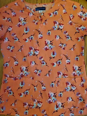 Blusa esfoliante Koi safira florida média!! Coral - Imagem 1 de 4