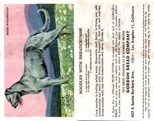 D39-3, Gordon Bread, Recipe - Dogs, 1940's, Irish Wolfhound (B) - Picture 1 of 1
