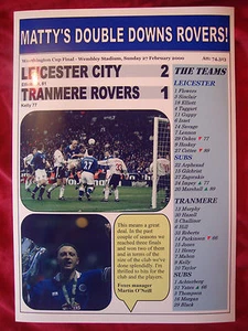 Leicester City 2 Tranmere Rovers 1 - 2000 Worthington Cup Finale - Souvenir Print - Bild 1 von 1