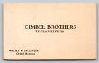 1940s 1950s Gimbel Brothers Philadelphia Credit Bureau Business Card Vtg