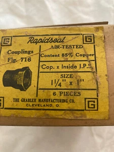 1" FNPT x 1-1/4" C. Sweat Brass Female Adapter FIP x C Sweat Lot of (6) - Picture 1 of 3