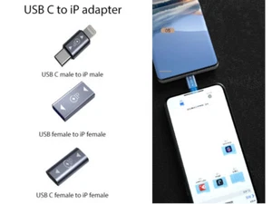 Adaptador Tipo C USB C macho hembra a iPhone macho hembra para iPhone Samsung  - Imagen 1 de 4