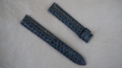 Genuine Chopard 15mm x 14mm Blue Alligator Leather Watch Band Strap - Image 1 of 2