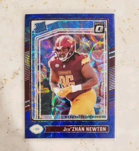 2024 Donruss Optic Jer'Zhan Newton Commanders Blue Scope Prizm RC #252 - Picture 1 of 2