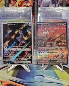 Mewtwo 052, Mew ex 053 Pokemon TCG S&V 151 Black Star Promo Full Art NM/M - Picture 1 of 6