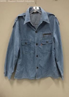 Levi's Men's Blue Denim Button-Up Casual Shirt - No Size - Image 1 of 4