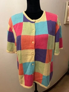 Cardigan Sweater Knit Short Sleeve By Christopher & Banks Size XL - Picture 1 of 5