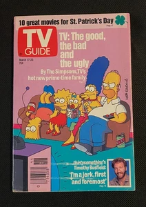 Guía de TV Revista 1990 Los Simpson Timothy Busfield Ricki Lake Charles Dance - Imagen 1 de 20