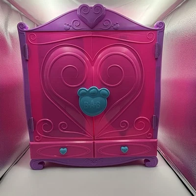 Armario de lujo Build A Bear BAB armario rosa y púrpura con 2 cajones Foto 1 de 4