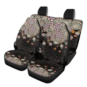 Universal Seat Covers for SUV Truck,Car Seat Cover Washable Bohemian Flower - Picture 1 of 7