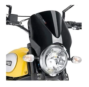 Cupolino PUIG retro nero per Ducati 800 SCRAMBLER ICON 2015-2024 - Foto 1 di 2