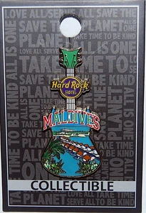 Hard Rock Hotel MALDIVES Year 2023 City Tee Guitar V20 Pin - Picture 1 of 1