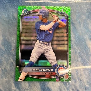 2025 Bowman Chrome Yahil Melendez 1st Green Snakeskin /99 - Chicago Cubs - Bild 1 von 5
