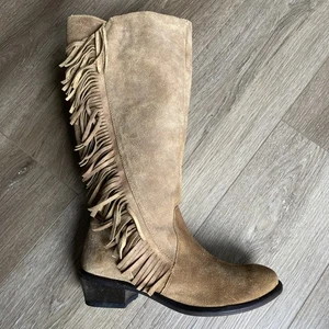 Bota Roper Western con flecos para mujer talla 8 marrón con tacón lateral de 1,5" - Imagen 1 de 10