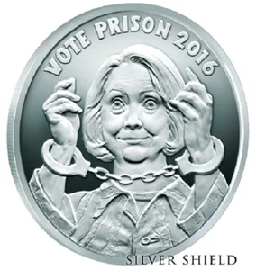 2016 1 OZ VOTE PRISON PROOF - SILVER SHIELD "WIZARDS OF US" BOX & COA - SSG - Picture 1 of 5