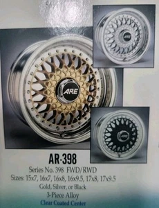 (1) Decent Used ARE AR 398 Wheel CENTER CAP Smaller Version Chrome Hex #89-8066 - Picture 1 of 14