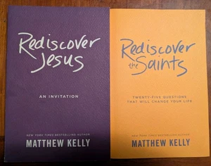 Lot of 2 Matthew Kelly Books (Rediscover Jesus & Rediscover the Saints) Catholic - Picture 1 of 5