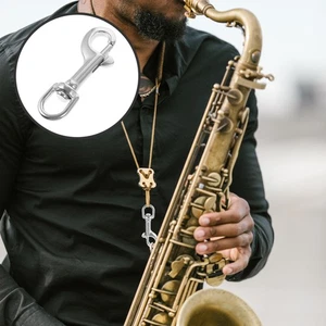 Saxophone Strap Hook Stainless Steel Swivel Tenor Accessories Spring Snap - Picture 1 of 12