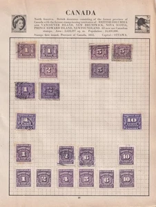 Estampillas de Canadá - Estampillas postales vencidas en una página - Imagen 1 de 1