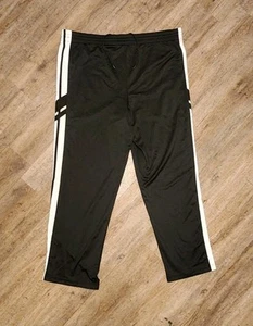 Men Black And White Baggy Streetwear Joggers With Drawstrings - Picture 1 of 3